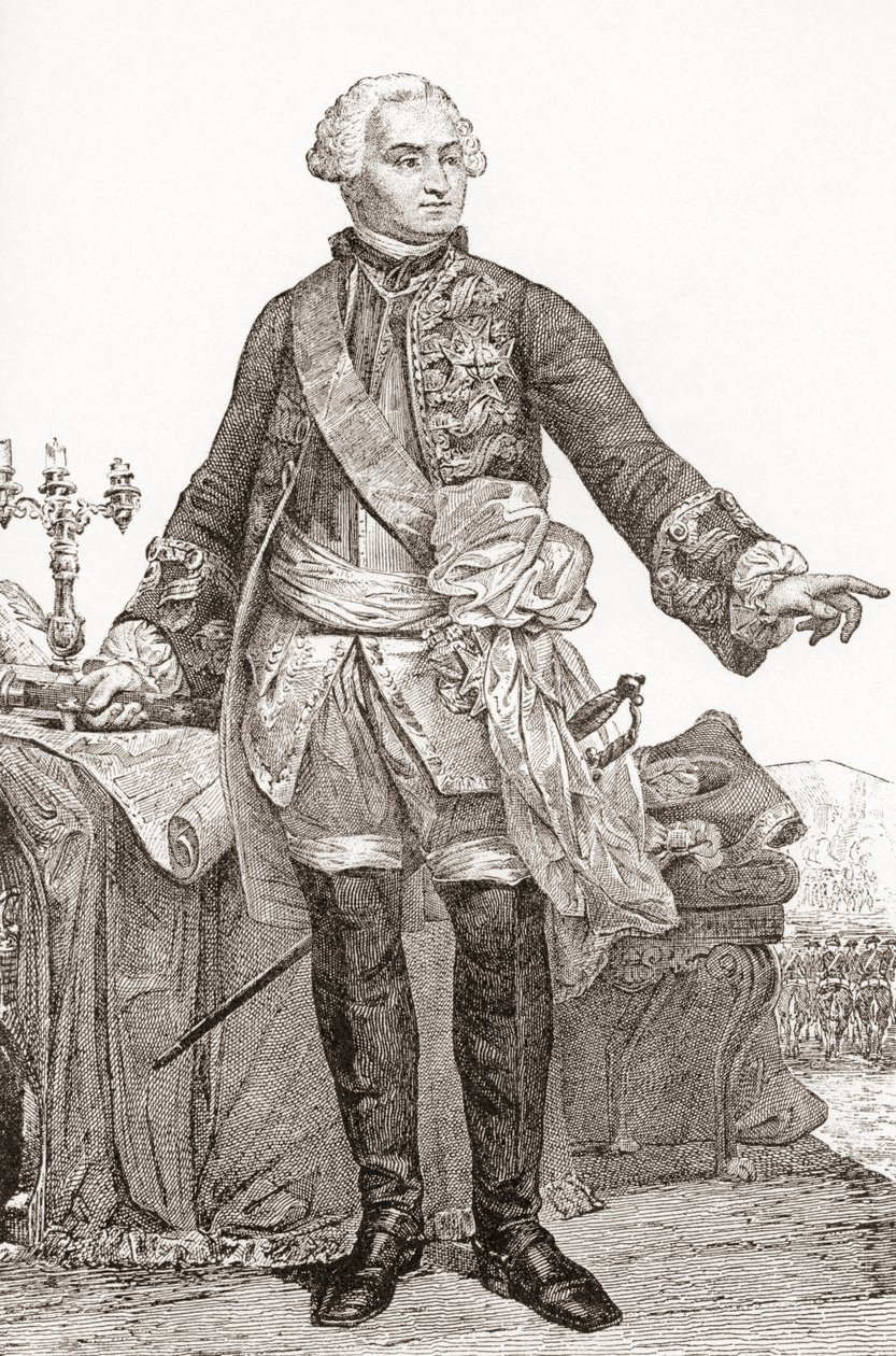 Ulrich Frédéric Woldemar, conde de Lowendal, 17001755. Soldado e estadistas franceses alemães. De Les Heures Libres publicado em 1908. de French School
