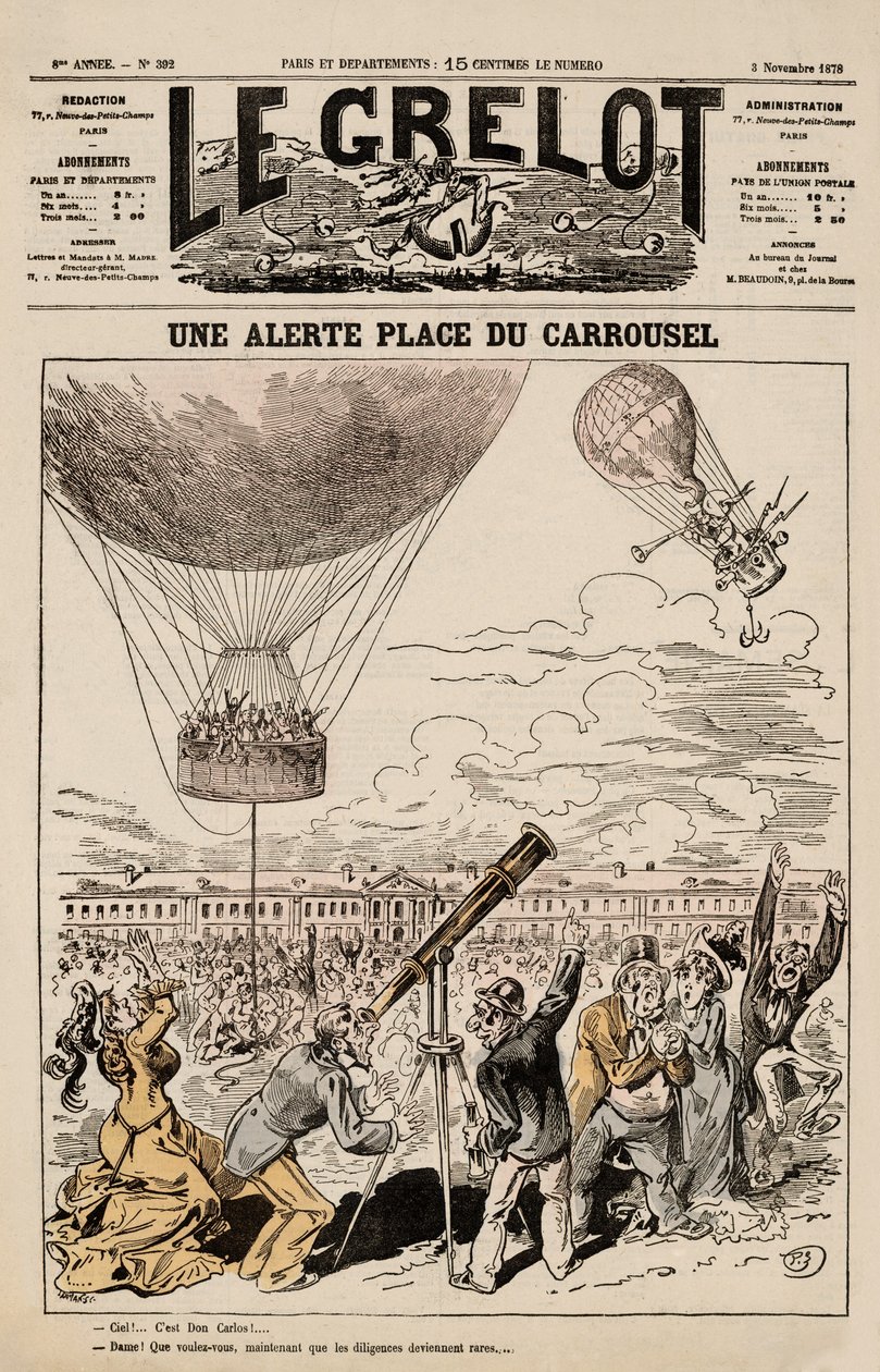 Une Alerte, Place du Carrousel, de Le Grelot, 3 de Novembro de French School