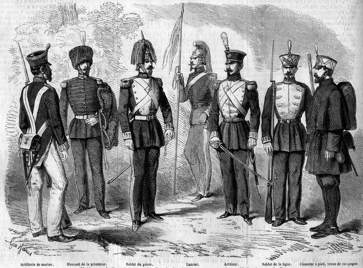 Uniformes do exército espanhol de French School