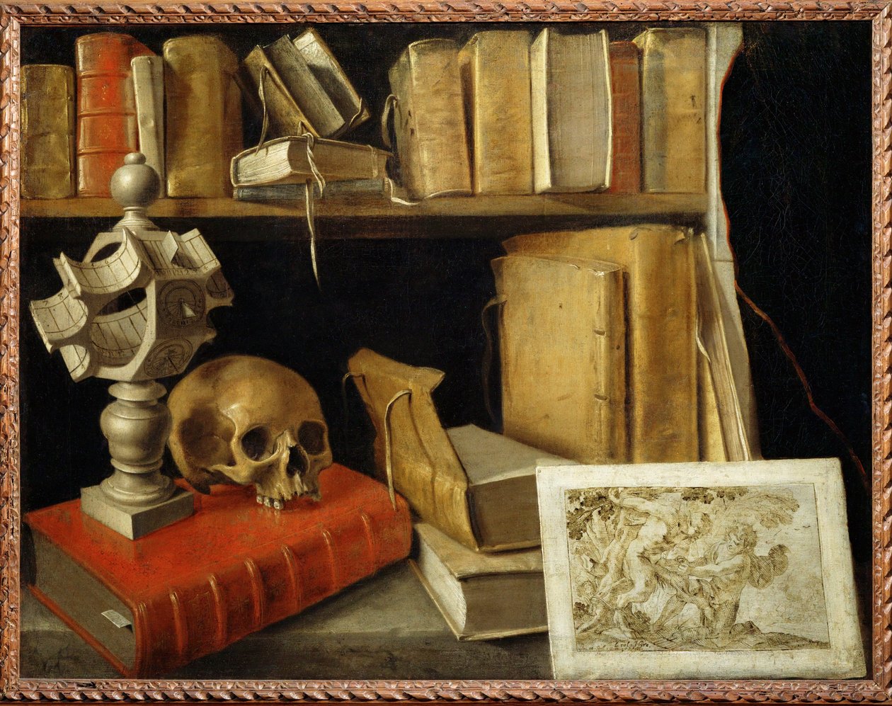 Vanitas au cadran solaire - Vanitas com relógio de sol ... de French School