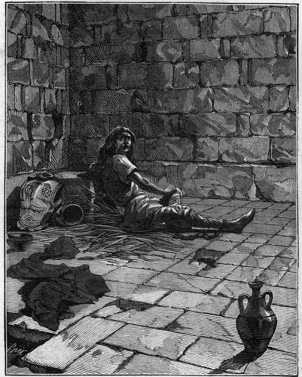 Vercingetorix (c. 72-46 a.C.), um líder gaulês, permaneceu na prisão por seis anos. de French School