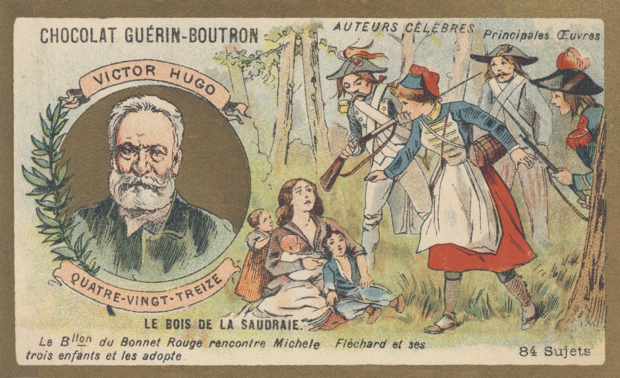 Victor Hugo (1802-1885), poeta, dramaturgo, escritor e romancista francês, autor de "noventa e três", romance (1874) de French School