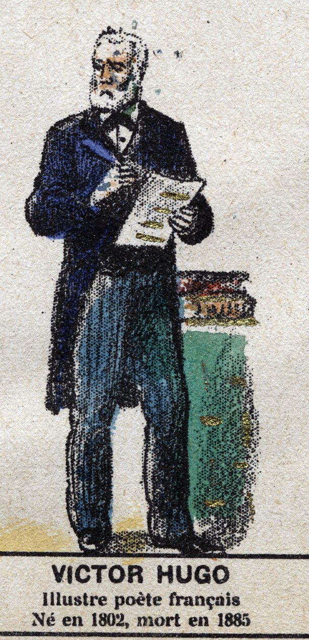 Victor Hugo (1802-1885), escritor francês. Em "Galeriede Kings and Queens of France e personagens ilustres de 1643 a 1895" Imagem de epinal. de French School