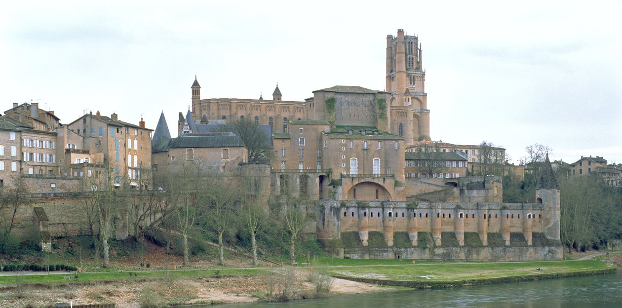 Vista da Catedral de Albi, iniciada em 1282 de French School
