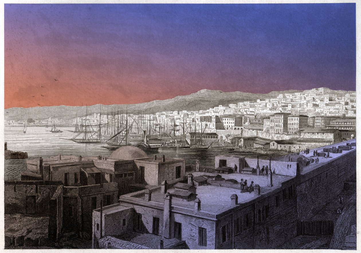 Vista de Argel. (gravura, ca. 1850) de French School