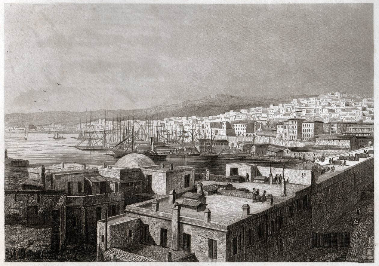 Vista de Argel. (gravura, ca. 1850) de French School