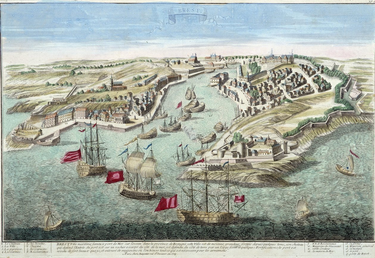 Vista de Brest no século XVIII. de French School