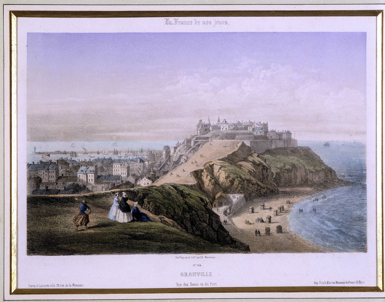 Vista de Granville - litografia de French School