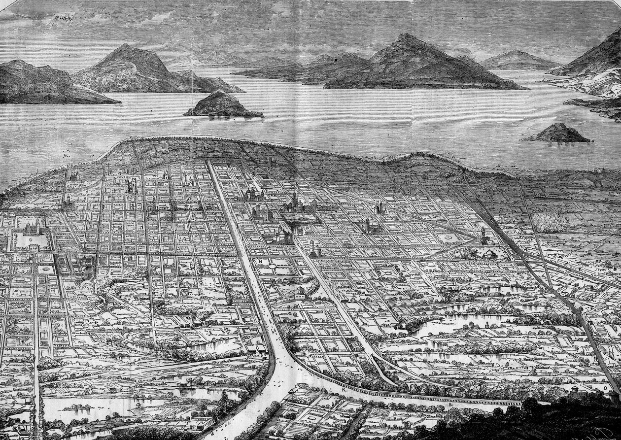 Vista da Cidade do México, México de French School