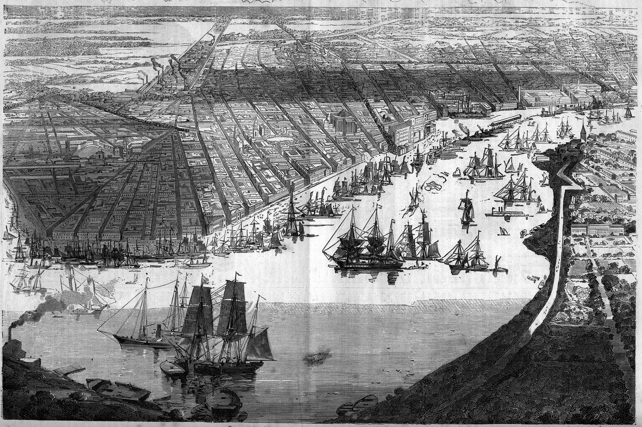 Vista da cidade de Nova Orleans (Nova Orleans), Estados Unidos (Estados Unidos) de French School