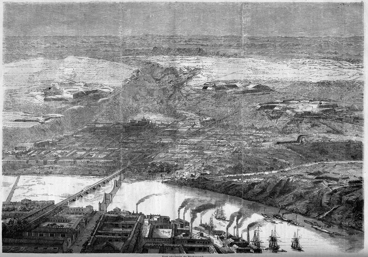 Vista da cidade de Richmond, Virginia, Estados Unidos (Estados Unidos) de French School