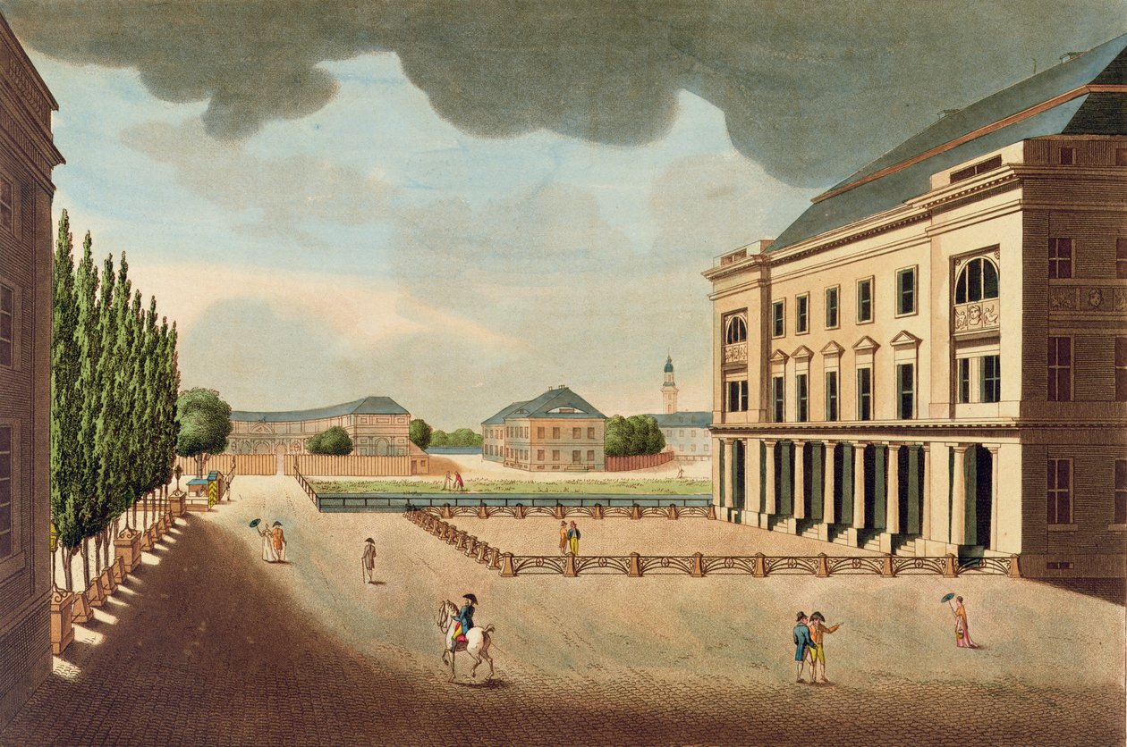 Vista da Bolsa de Valores de Berlim, início do século XIX de French School