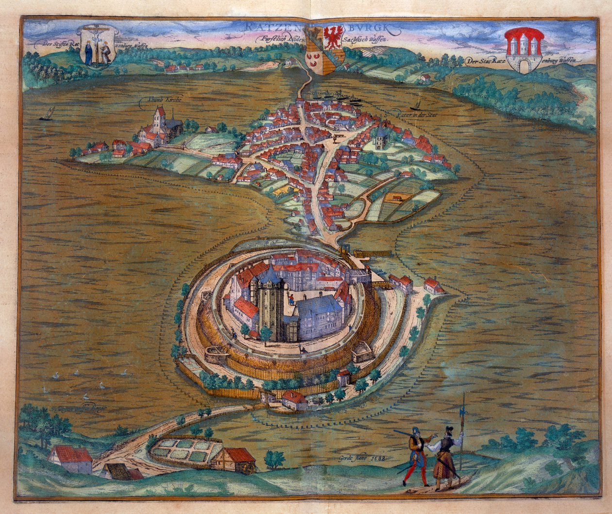 Vista da Place de Louis le Grand, com um dos quartos construídos para a ocasião do casamento de Monseigneur le Dauphin (detalhe de 101866) (gravura a cores) de French School