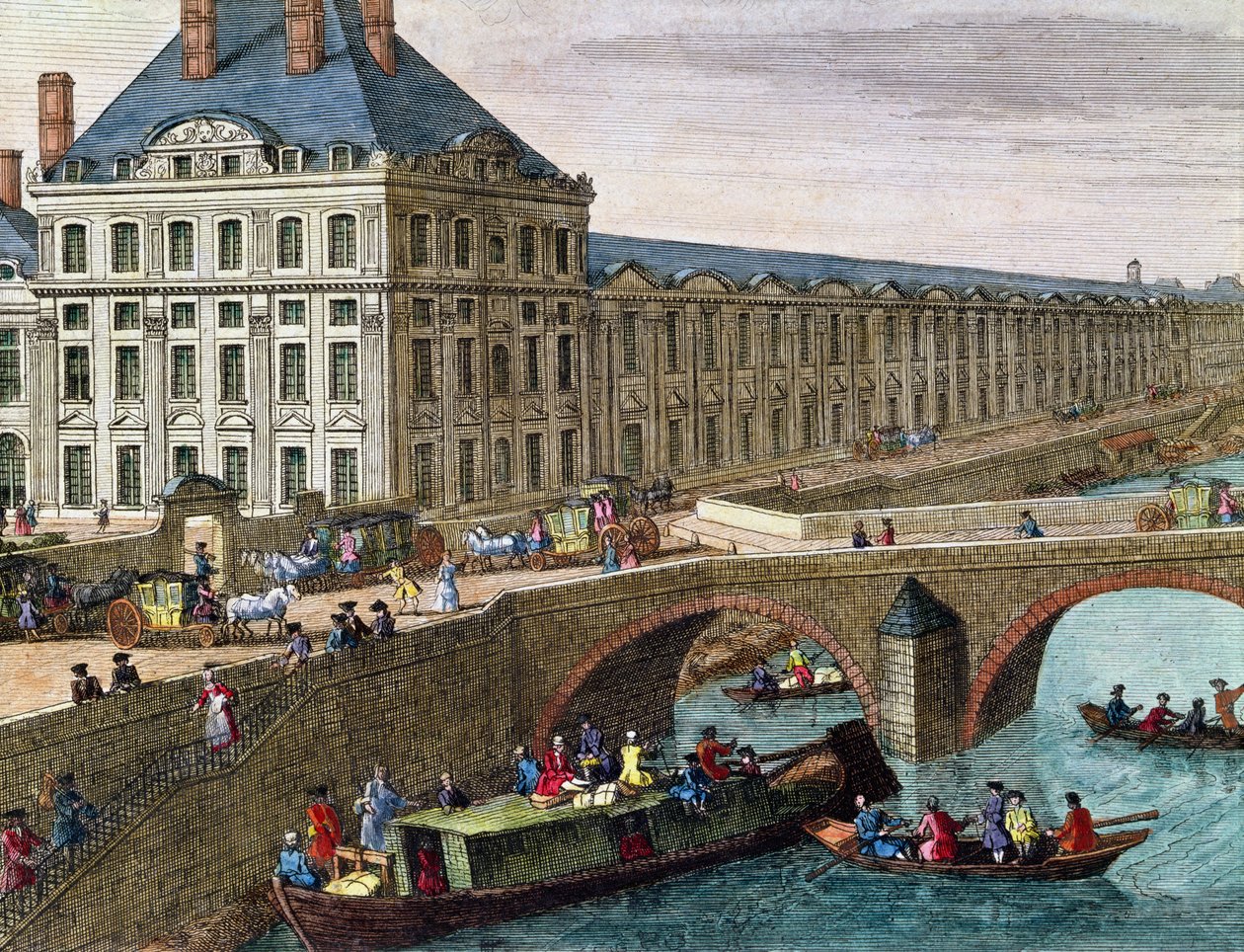 Vista do rio Sena em Port Royal (detalhe) de French School