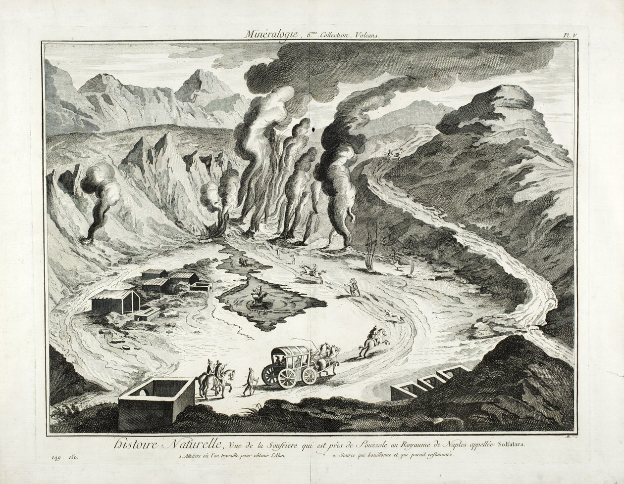 Vista, de, a, solfatara, vulcão, pozzuoli, nápoles de French School