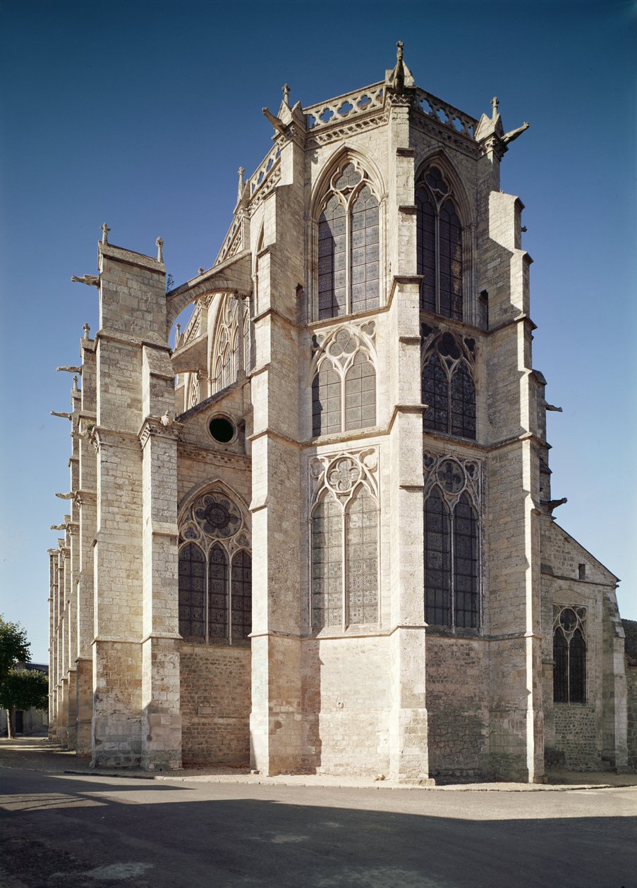 Vista da cabeceira da igreja, construída 1260-1320 de French School