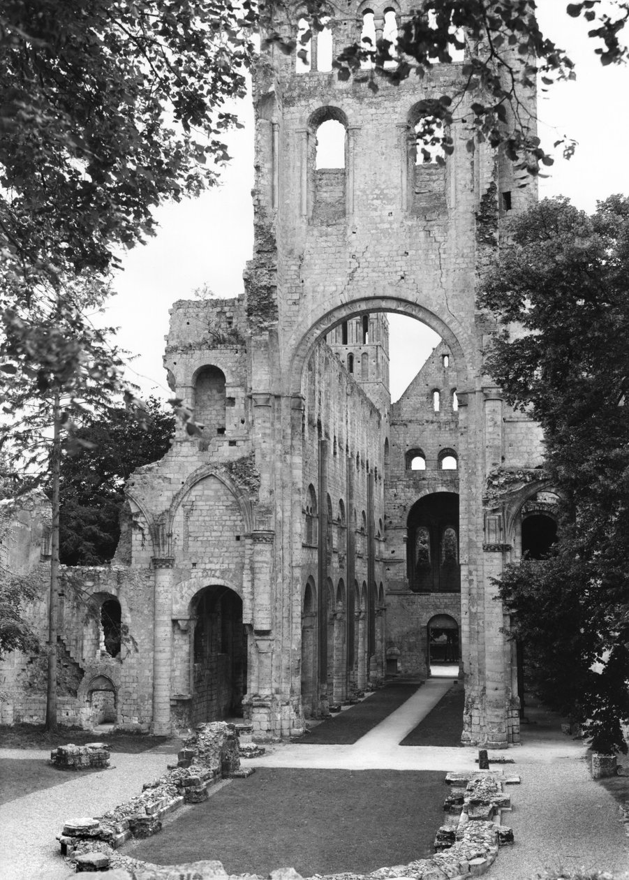 Vista, igreja, interior, c.1052-67 de French School