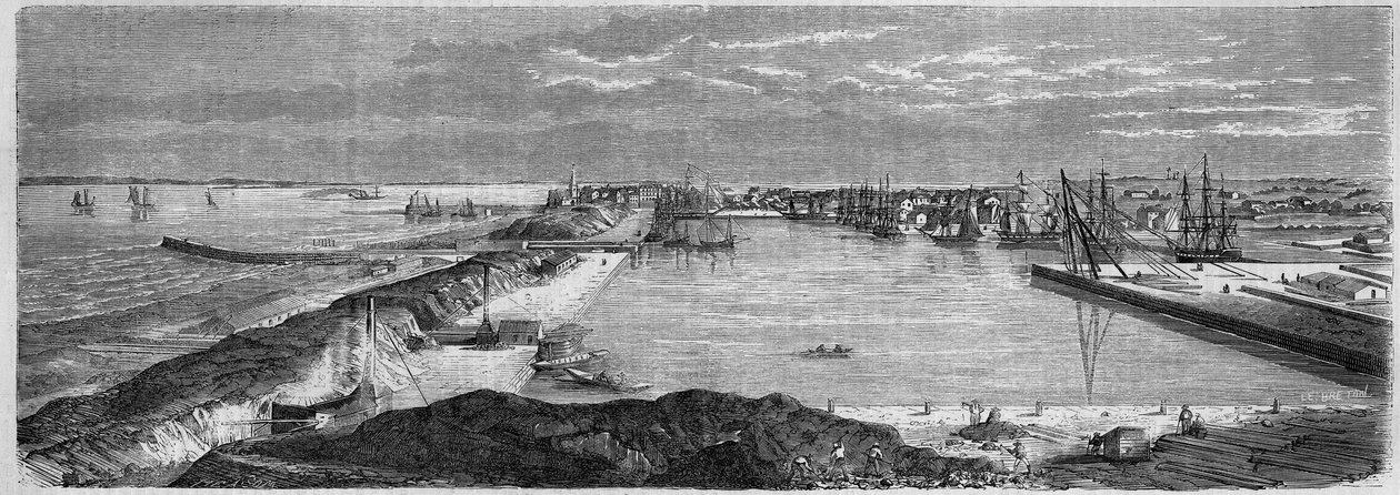 Vista da cidade de Saint Nazaire (Saint-Nazaire) (Loire Atlantique, 44) de French School