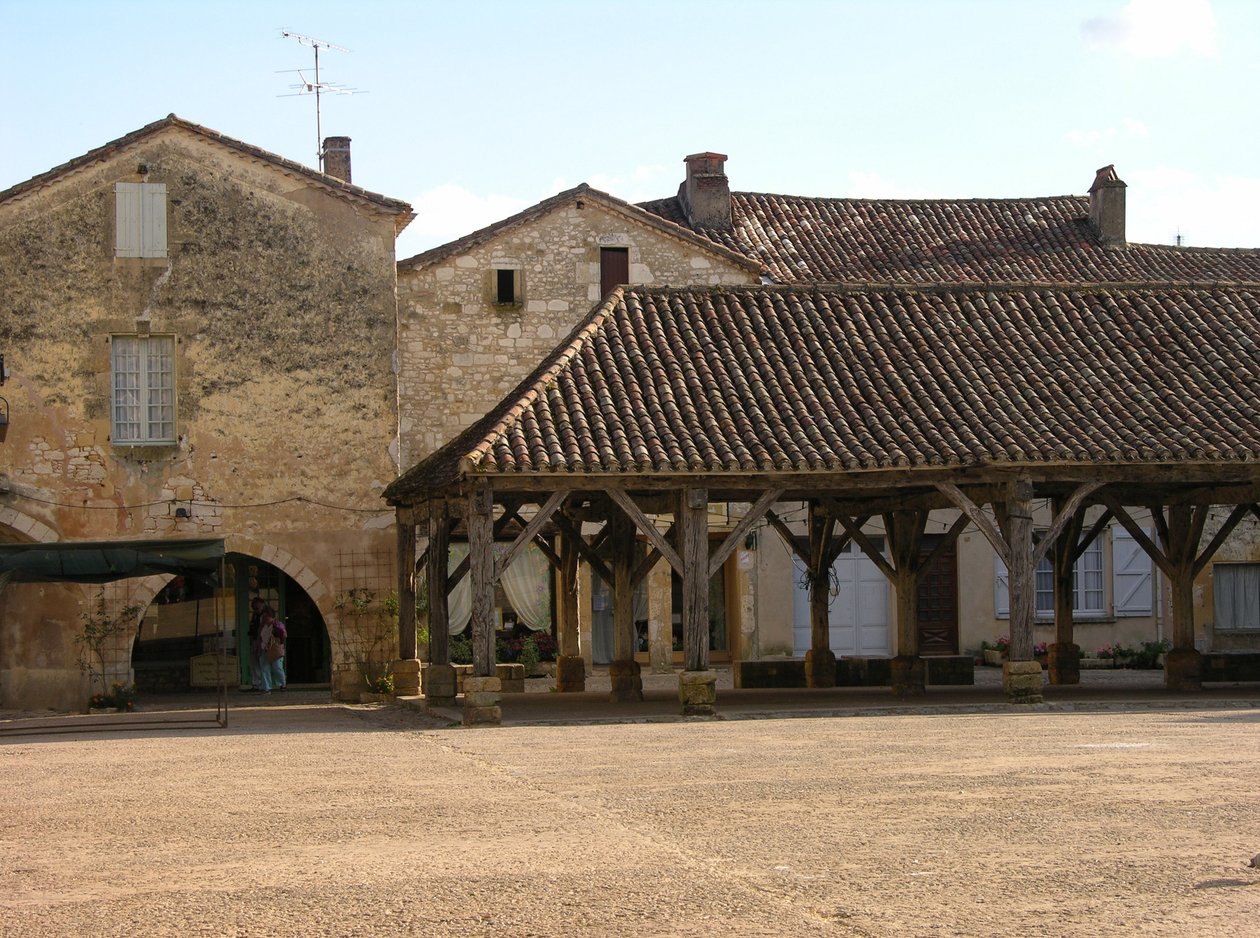 Vista do mercado coberto da aldeia de French School