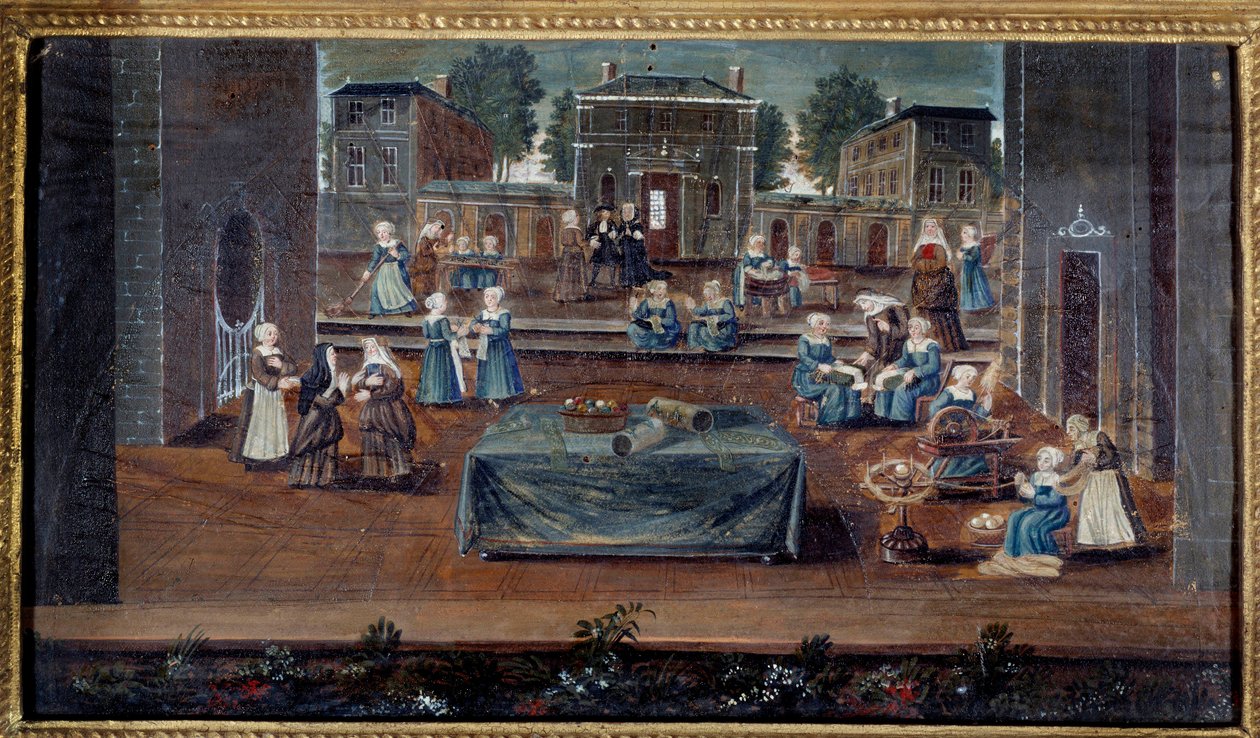 Vista da casa de São Cyr Saint-Cyr era uma casa de educação para meninas pobres nobres criada por Françoise d