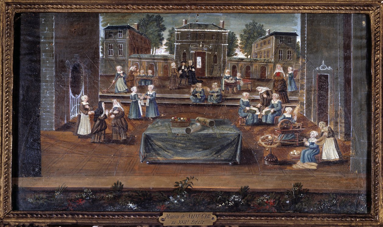 Vista da casa de São Cyr Saint-Cyr era uma casa de educação para meninas pobres nobres criada por Françoise d