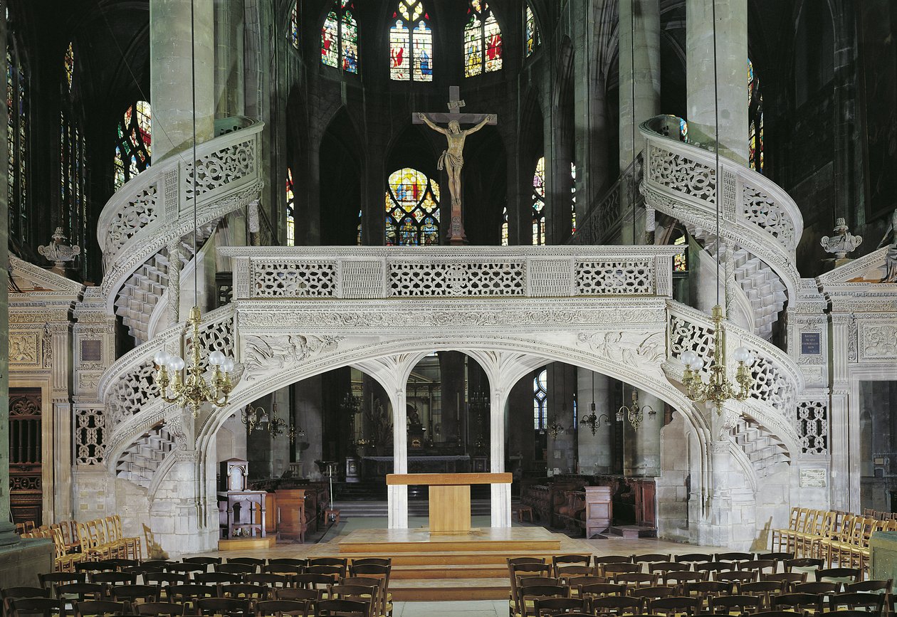 Vista da rood-screen, construída em 1525-35 de French School
