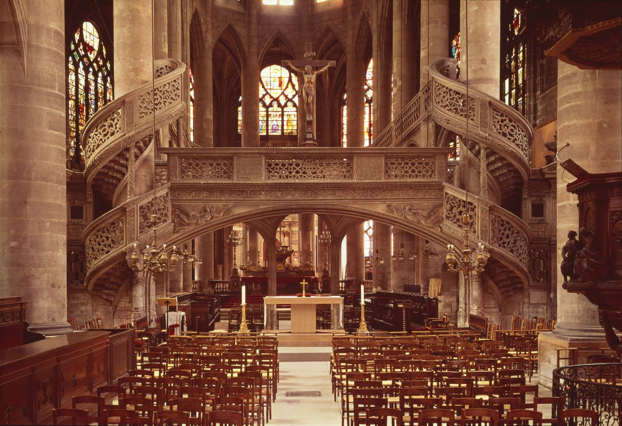 Vista da rood-screen, construída em 1525-35 de French School
