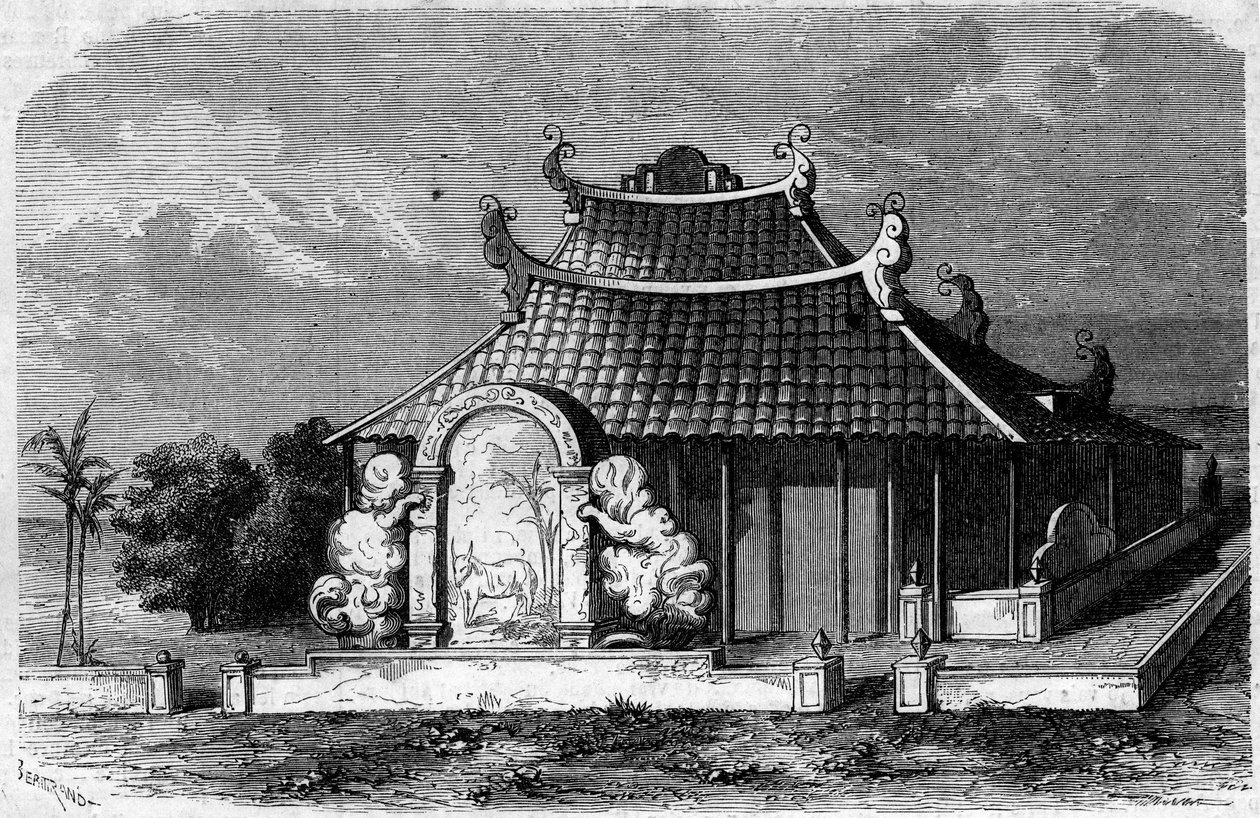 Vista da tumba de Georges Pierre Pigneau de Behaine (1741-1799), eveque d