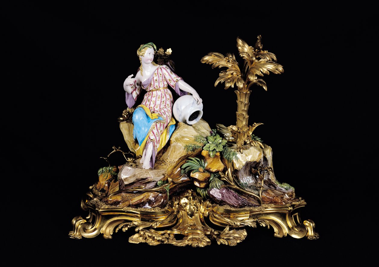 Figura de Vincennes de um Naiad (porcelana) de French School