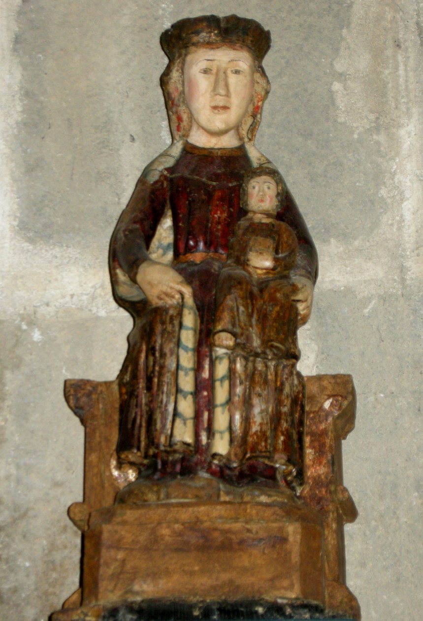 Virgem e Criança (madeira) de French School
