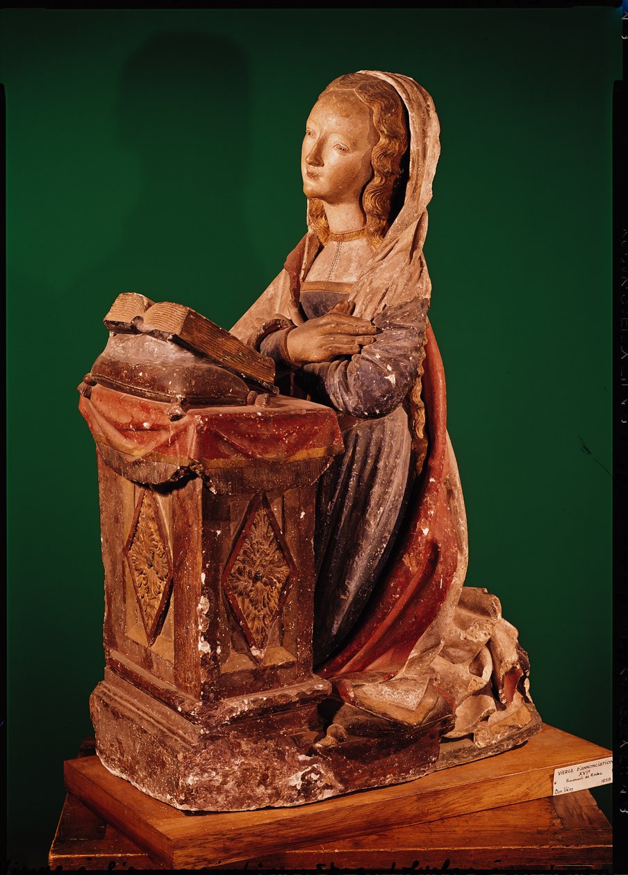 Virgem da Anunciação (estuque policromo) de French School