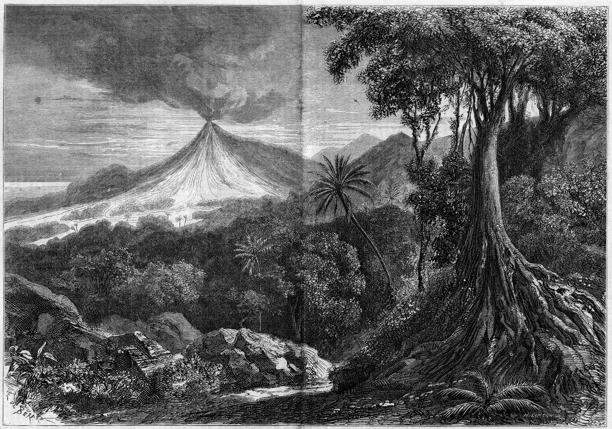 Erupção vulcânica, Ilha da Reunião de French School
