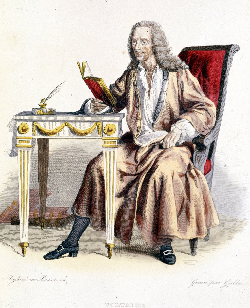Voltaire - em Ed. Mennechet, "Le Plutarque francais de French School
