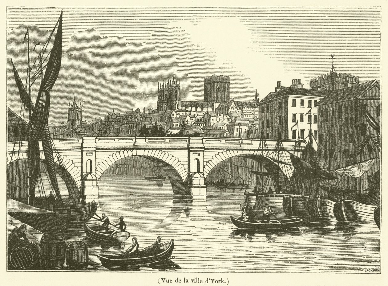 Vista da cidade de York (gravura) de French School