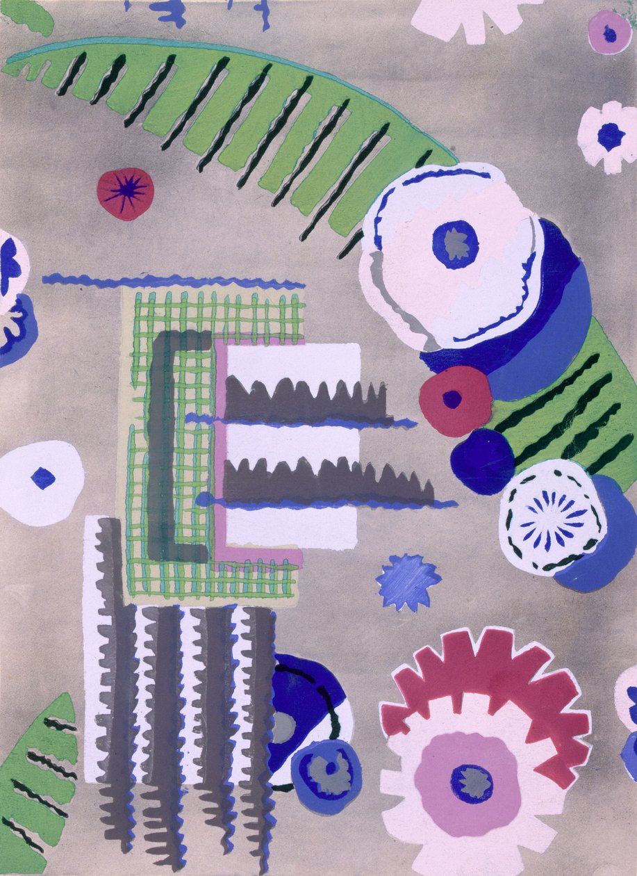 Design de papel de parede por Maison Hans et Fils, pub. 1930. de French School