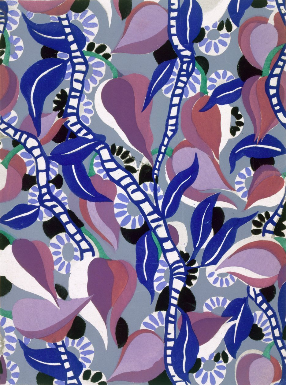 Design de papel de parede da Maison Martine, pub. 1930. de French School