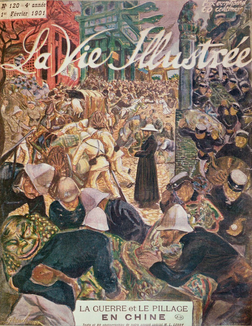 Guerra e pilhagem na China, de La Vie Illustre, 1º de fevereiro de 1901 de French School