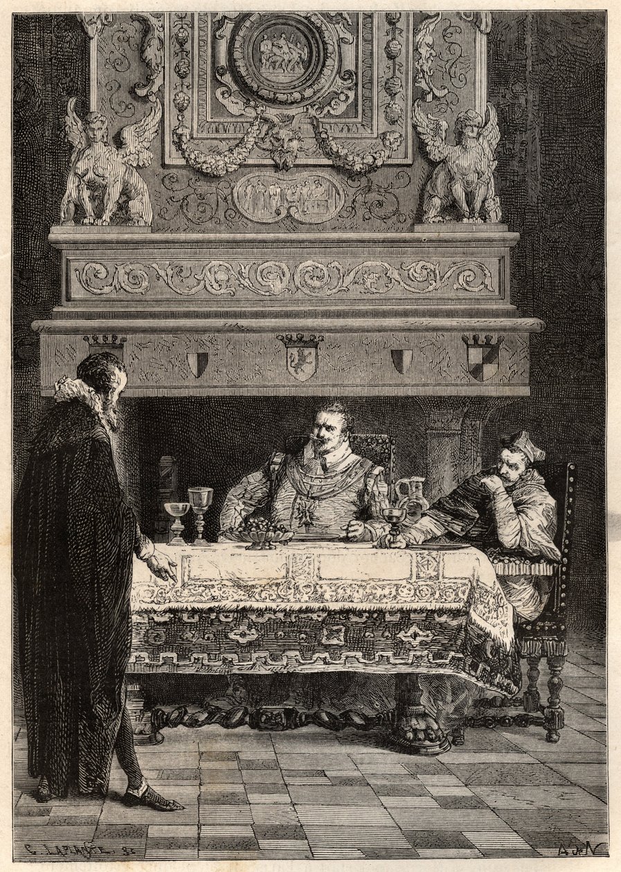 Guerra da Religião sob o reinado de Henri IV - Jean Lemaitre advogado, Charles de Normandy (1554-1610) Duque de Mayenne e Arcebispo de Lyon (Pierre de Saint Priest d