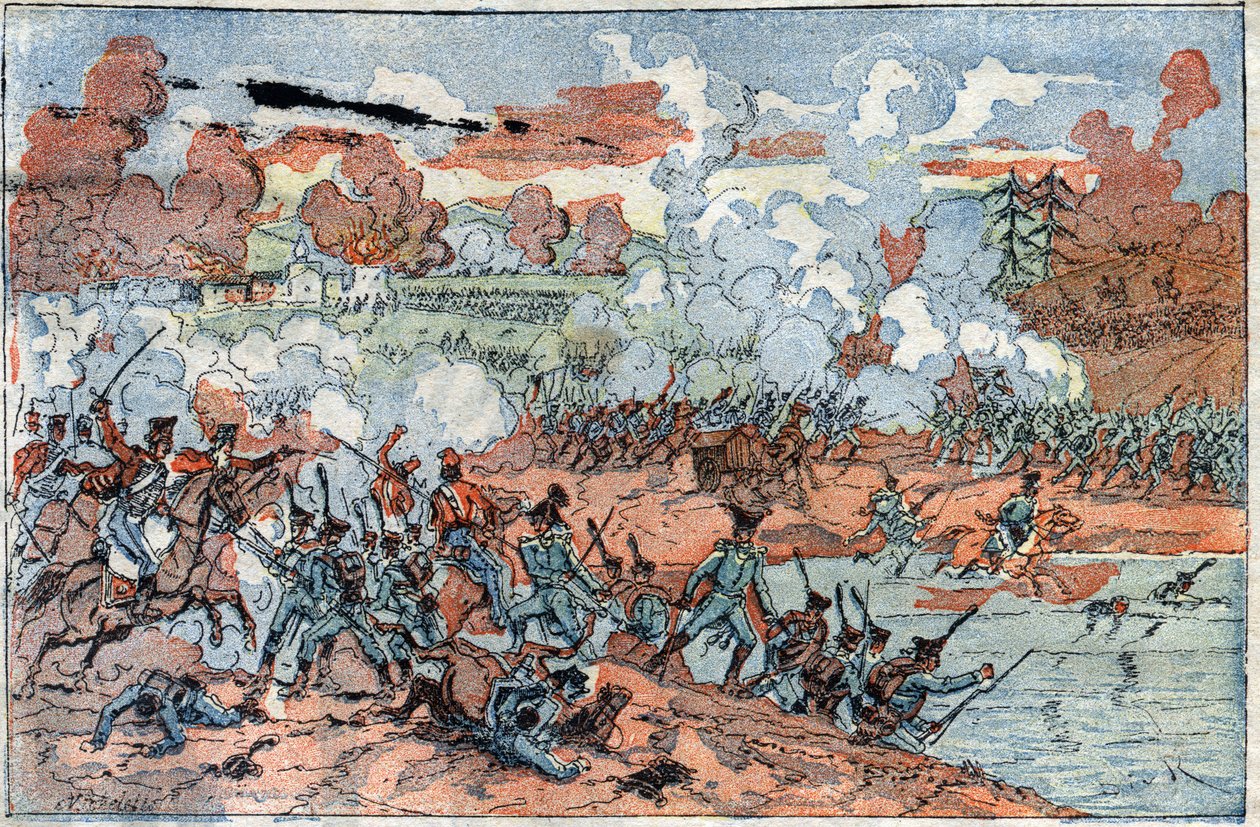 Guerra da Quarta Coligação: "Vista da Batalha de Friedland de French School