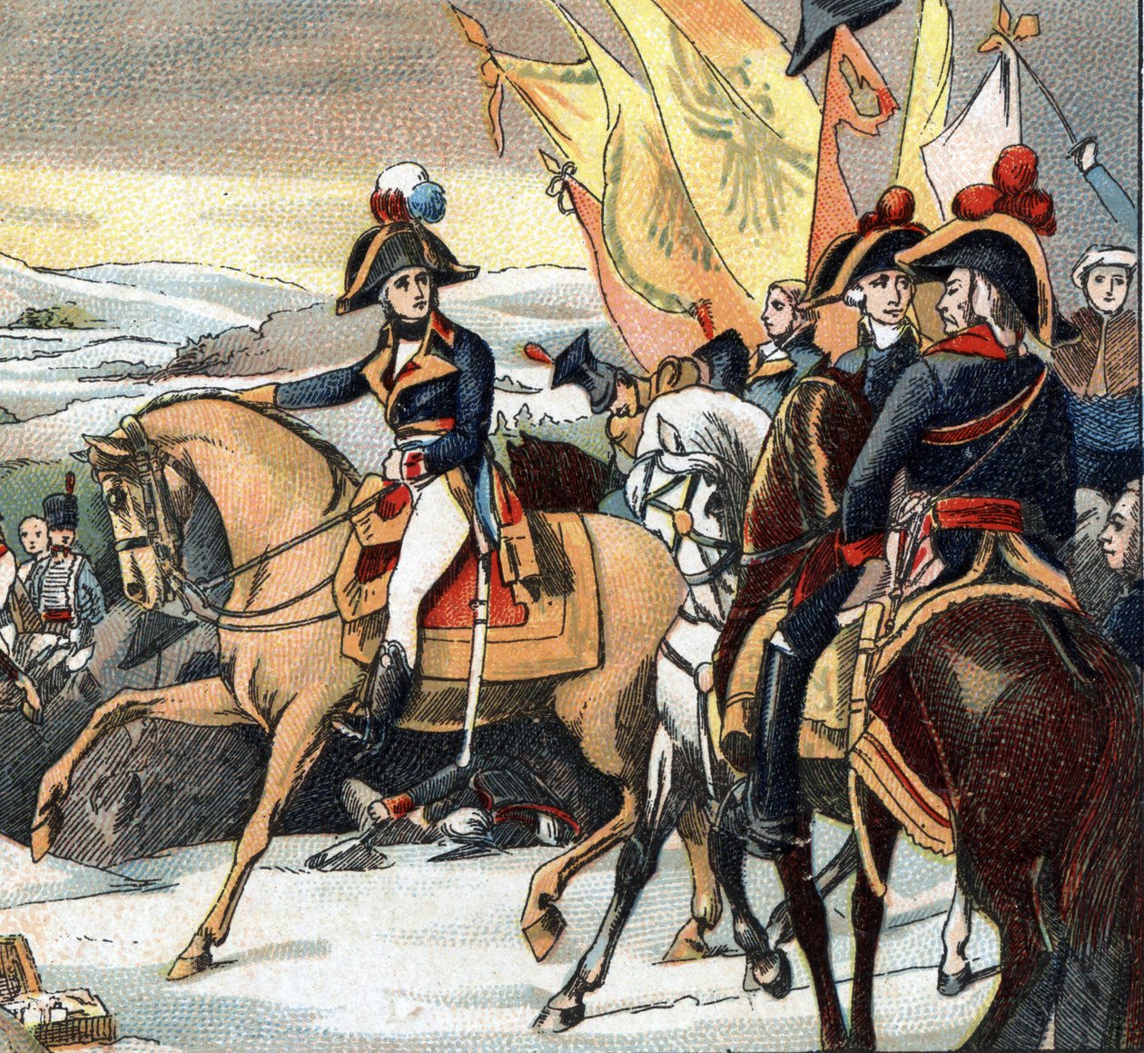 Guerras da Revolução Francesa: vitória de Jean Victor (Jean-Victor) Moreau (1763-1813) sobre os austríacos comandados pelo Arquiduque Jean em 3 de dezembro de 1800 na Batalha de Hohenlinden (Baviere - Alemanha). de French School