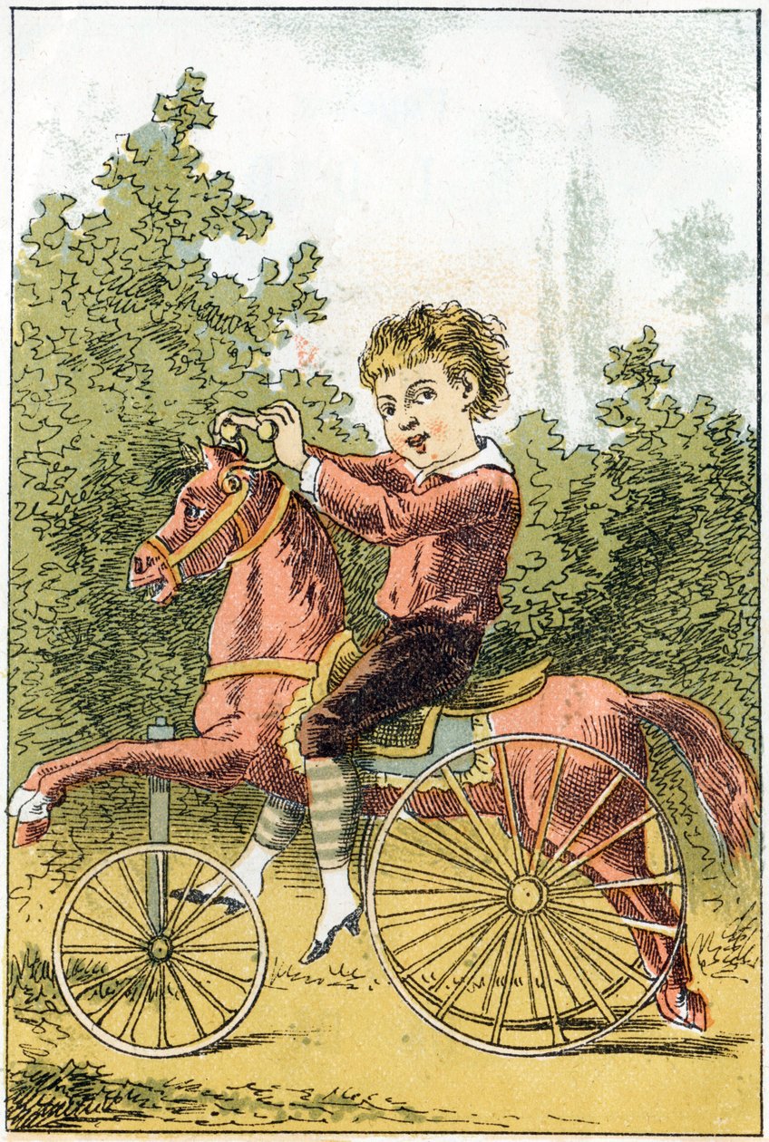 Quando tocamos a cavalo dizemos U U U U U U U DA DA - em "Alfabeto dos pequenos salvos", no final do século XIX (cromolitografia) de French School