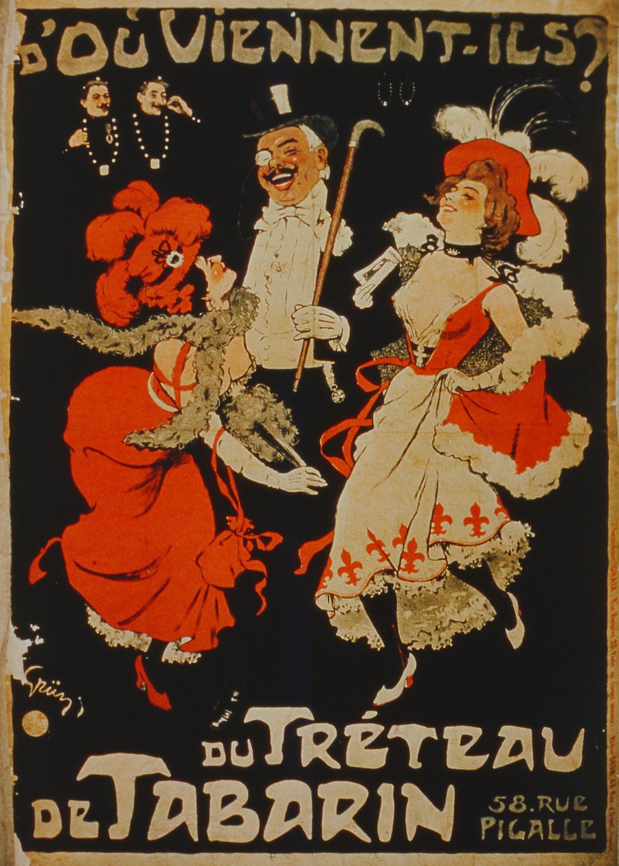 De onde eles são Do Treteau de Tabarin, Pigalle, Paris de French School