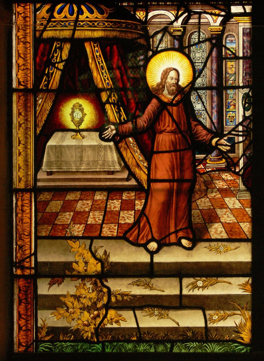 Janela Charnier-10 representando Cristo e o Anfitrião de French School
