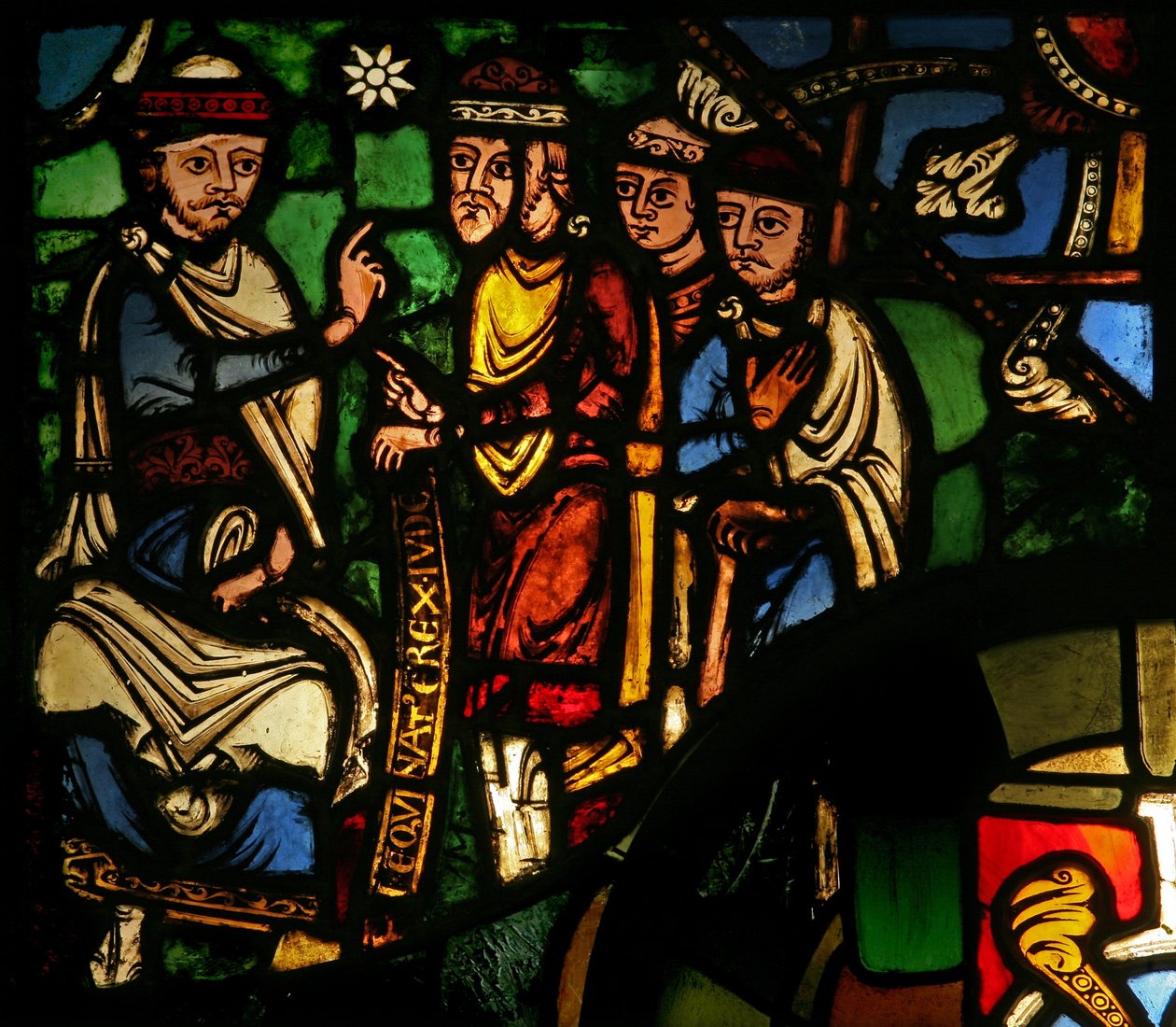 Janela do Tesouro-A retratando os Reis Magos com Herodes de French School