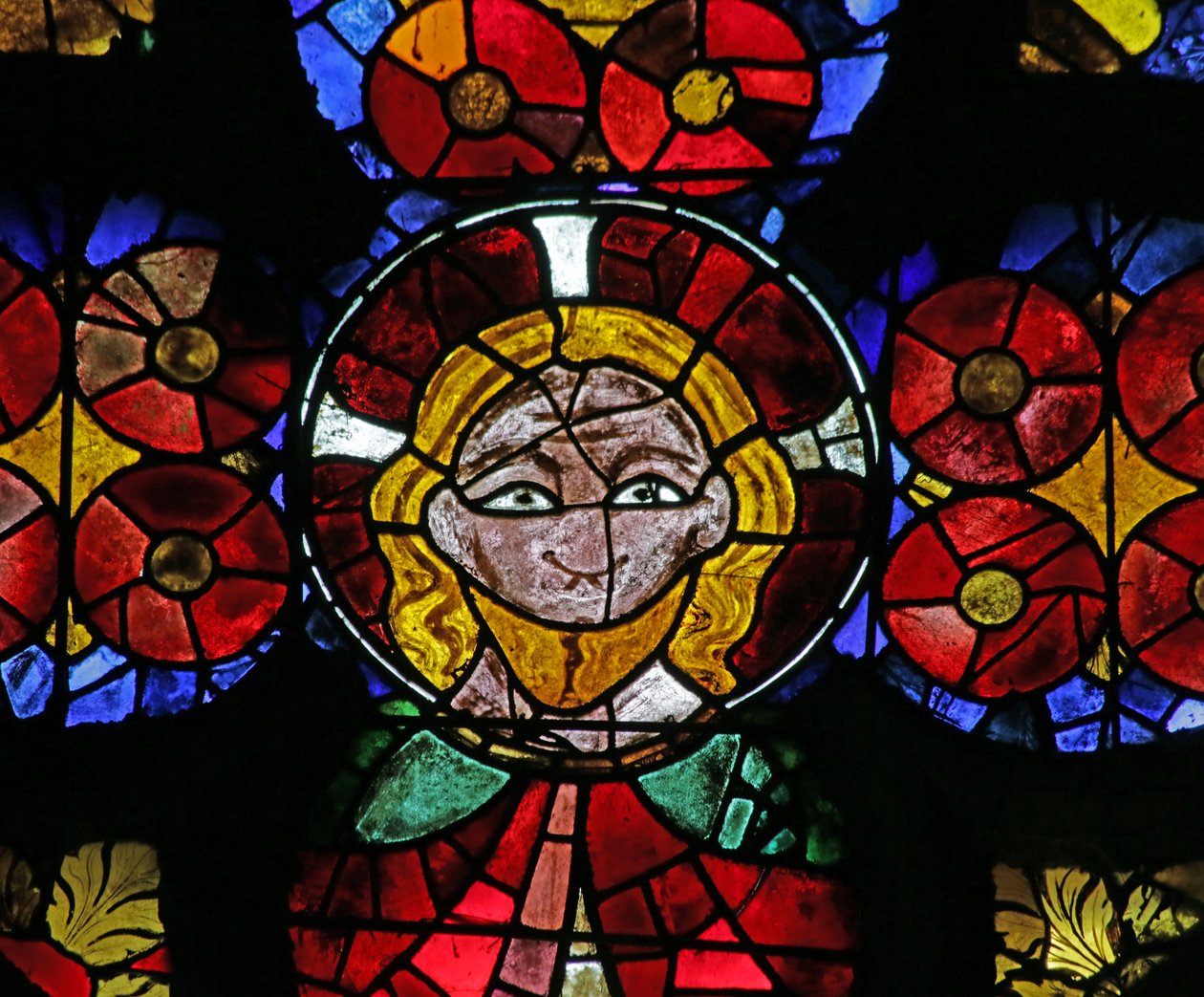 Janela retratando a Cabeça de Cristo, c.1290 de French School