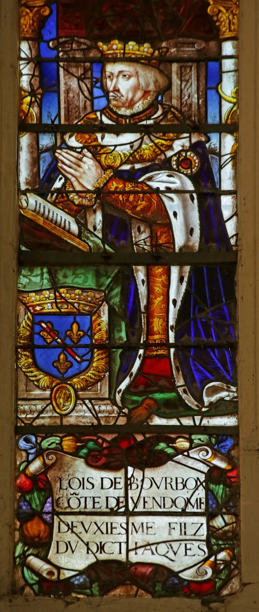 Janela que representa Louis de Bourbon-Vendome (vitral) de French School