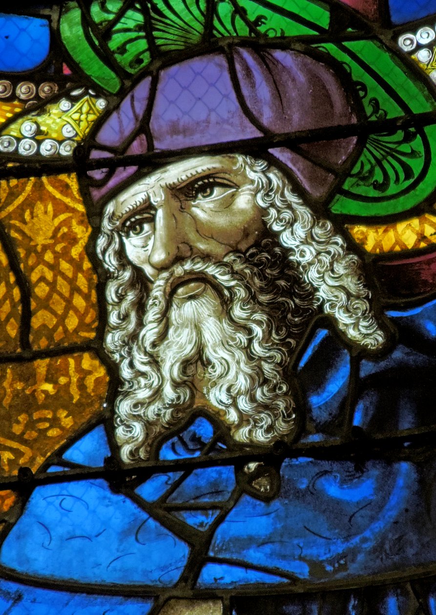 Janela retratando Santo Antônio, o Eremita de French School