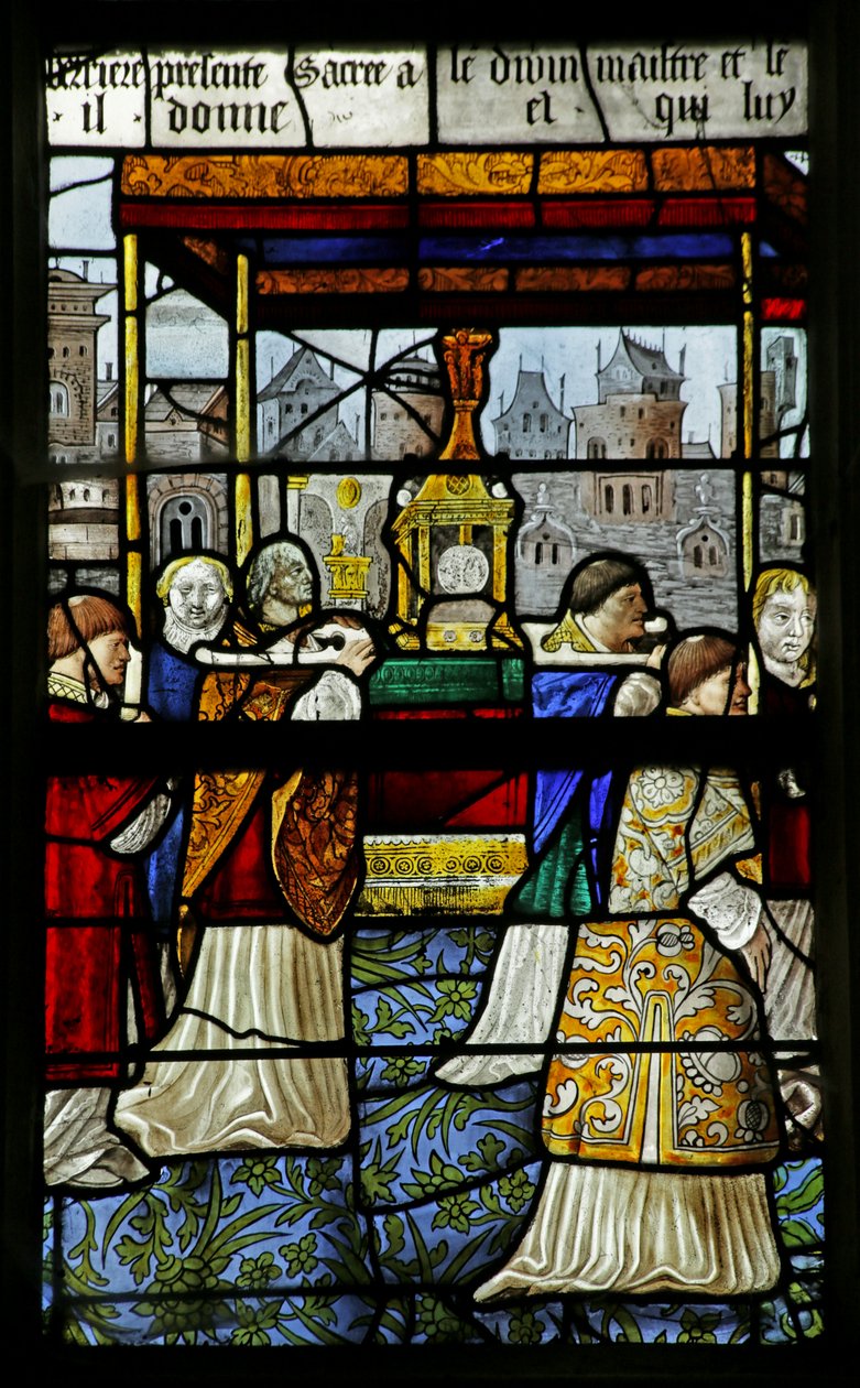 Janela retratando uma procissão do Santíssimo Sacramento, detalhe de 2921654, 1530 de French School