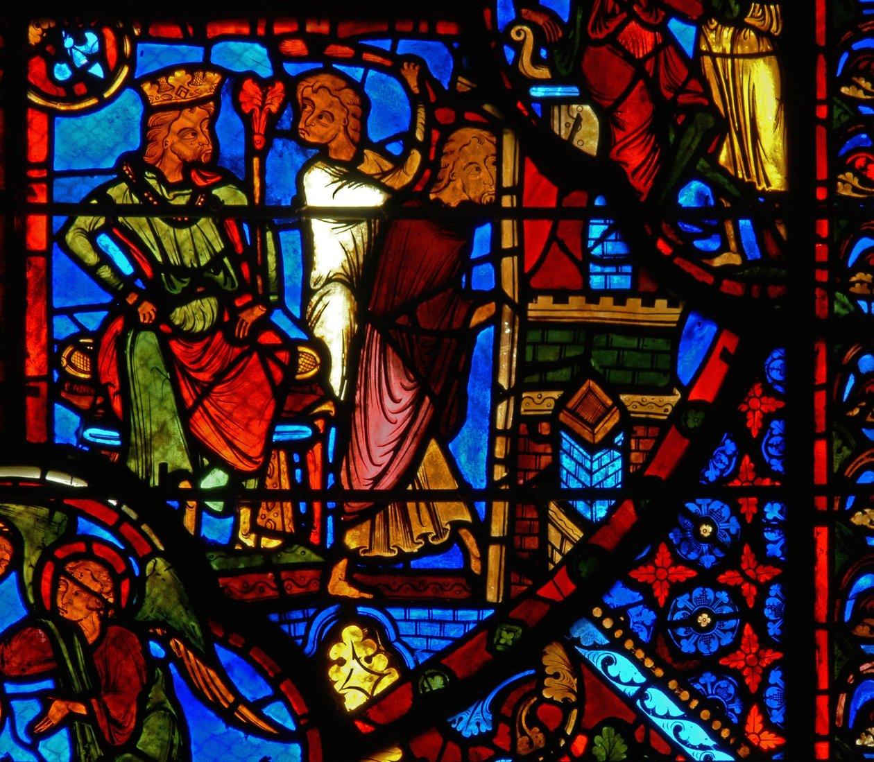 Janela retratando uma cena da vida de St. Thomas de French School