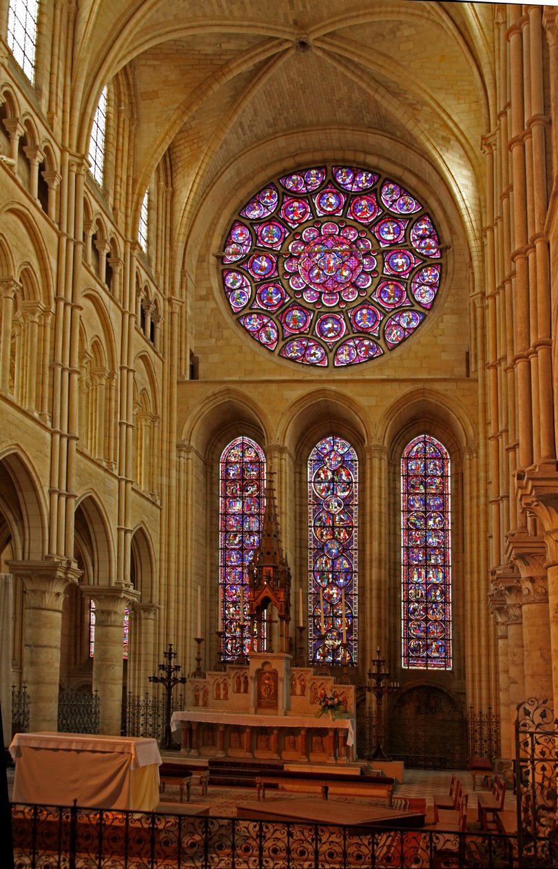 Janela, descrevendo, um, vista, de, a, leste, fim, de, a, catedral de French School